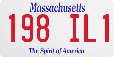 MA license plate 198IL1