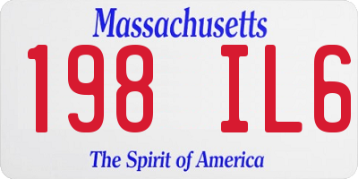 MA license plate 198IL6