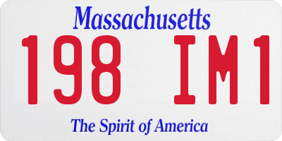 MA license plate 198IM1