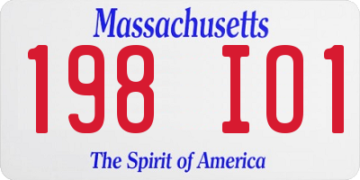 MA license plate 198IO1