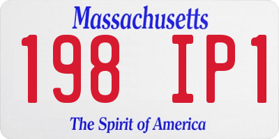 MA license plate 198IP1