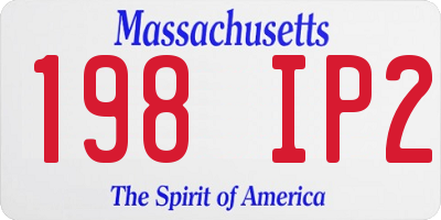 MA license plate 198IP2