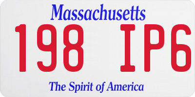 MA license plate 198IP6
