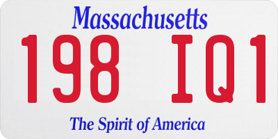 MA license plate 198IQ1