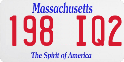 MA license plate 198IQ2