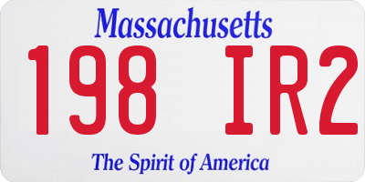 MA license plate 198IR2