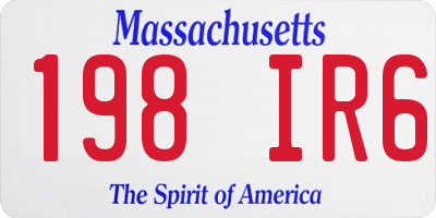 MA license plate 198IR6