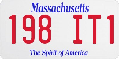 MA license plate 198IT1