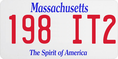 MA license plate 198IT2