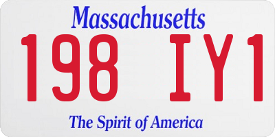 MA license plate 198IY1