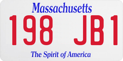 MA license plate 198JB1