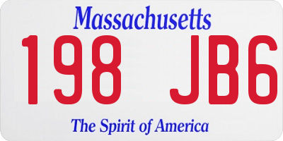 MA license plate 198JB6