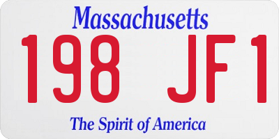 MA license plate 198JF1