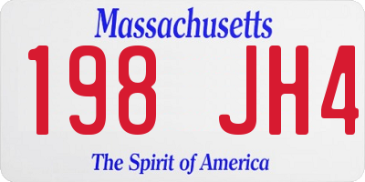 MA license plate 198JH4