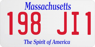 MA license plate 198JI1