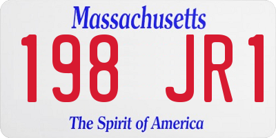 MA license plate 198JR1