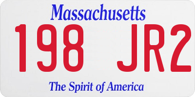 MA license plate 198JR2