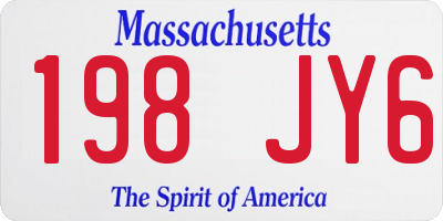 MA license plate 198JY6
