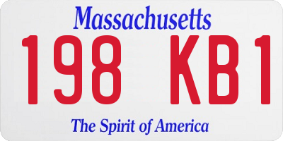 MA license plate 198KB1