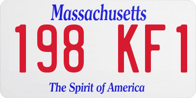 MA license plate 198KF1