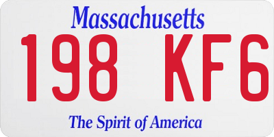MA license plate 198KF6