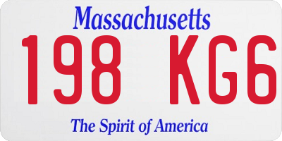 MA license plate 198KG6
