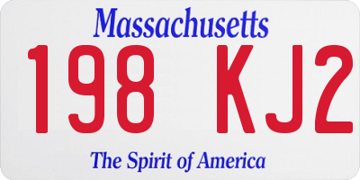 MA license plate 198KJ2