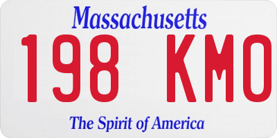 MA license plate 198KM0