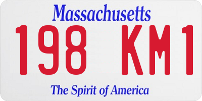 MA license plate 198KM1