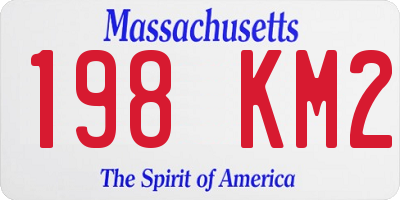 MA license plate 198KM2