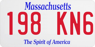 MA license plate 198KN6