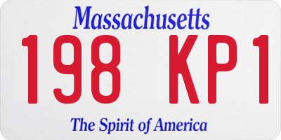 MA license plate 198KP1