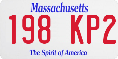 MA license plate 198KP2