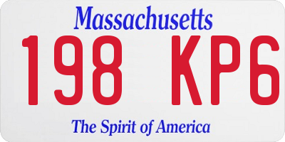 MA license plate 198KP6