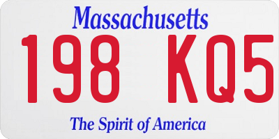 MA license plate 198KQ5