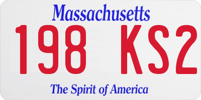 MA license plate 198KS2