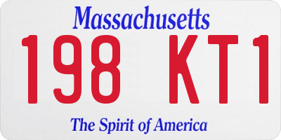 MA license plate 198KT1