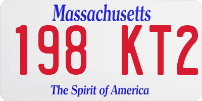 MA license plate 198KT2