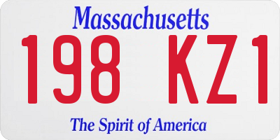 MA license plate 198KZ1