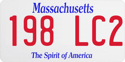 MA license plate 198LC2