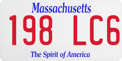 MA license plate 198LC6