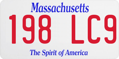MA license plate 198LC9