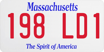 MA license plate 198LD1