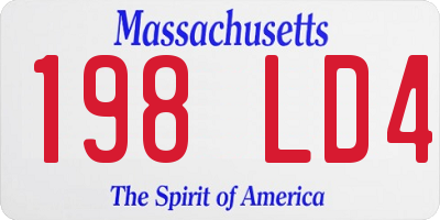 MA license plate 198LD4