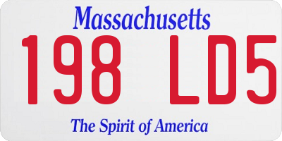 MA license plate 198LD5