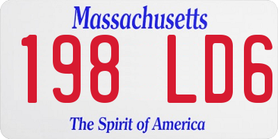 MA license plate 198LD6