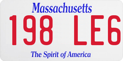 MA license plate 198LE6