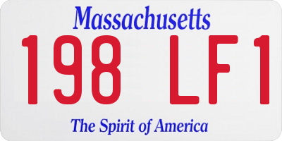 MA license plate 198LF1