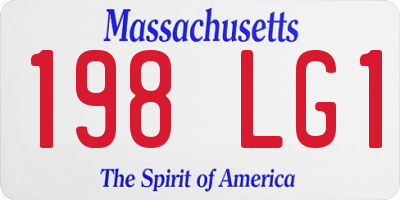 MA license plate 198LG1