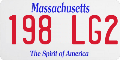 MA license plate 198LG2